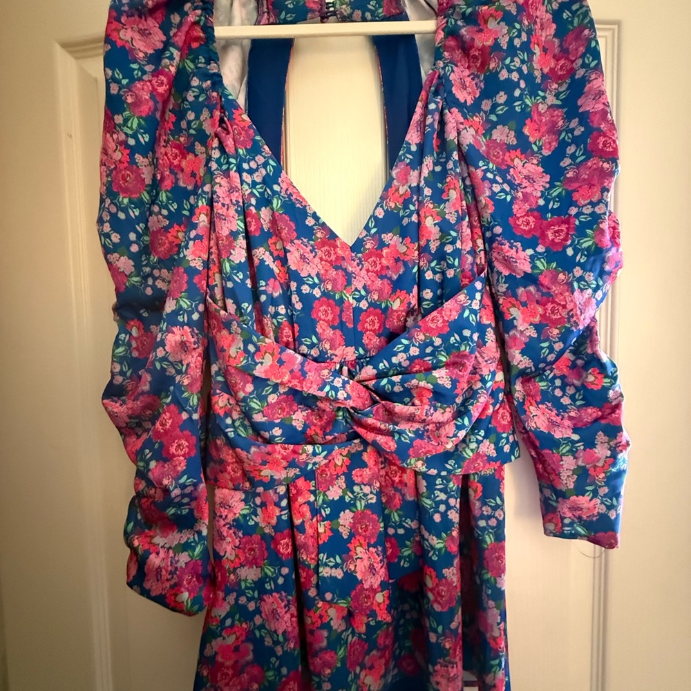 For Love & Lemons Floral Long Sleeve Dress